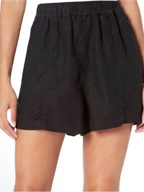 Madewell Black High-Waist Elastic Shorts
